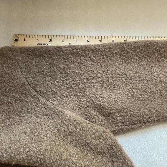 Vintage Y2K Lands End Sweater Women Medium Brown Merino Wool Blend Pullover Top - Picture 7 of 10
